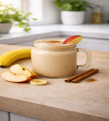Apple Pie smoothie smaakt heerlijk naar appeltaart maar dan in een glas