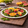 Citrus Riviera salade met sinaasappel en mediterrane smaken frisse en gezonde salade
