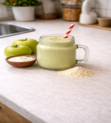 Appel Kracht Smoothie – eiwitrijke smoothie met appel, perfect voor extra energie en kracht.
