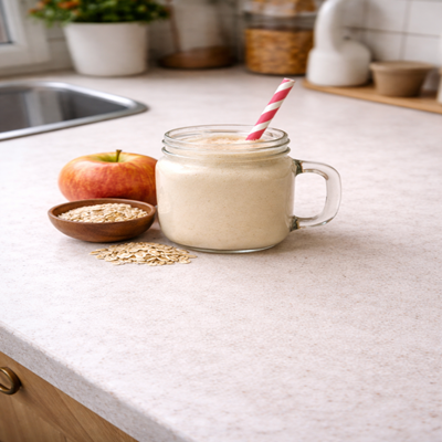 Appel Shake Smoothie, romige proteïne smoothie met appel en gezonde voedingsstoffen