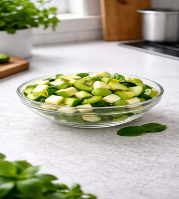 FruitkickBlog.nl : Groene Oogst fruitsalade met groente en fruit, gezonde en voedzame salade.