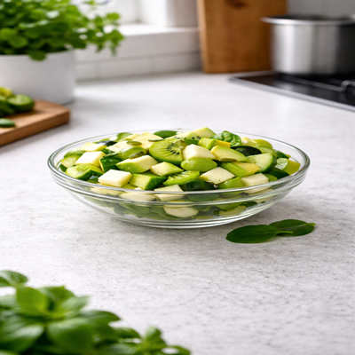 FruitkickBlog.nl : Groene Oogst fruitsalade met groente en fruit, gezonde en voedzame salade.