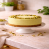 Pistache Party Cake, feestelijke cake met romige pistache en een knapperige bite, perfect voor elke gelegenheid