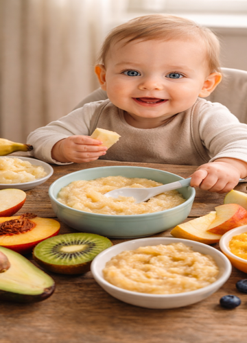 Baby & Peuter die leert om fruit te eten van af 6 maanden