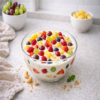 Een romige fruitsalade recept met mango, mascarpone, honing en banaan (Fruit la créme salade)