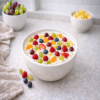 Fruit Soufflé salade met romige saus en fruit – luchtige romige fruitsalade