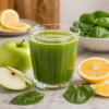 Groene smoothie met spinazie, appel en citroen